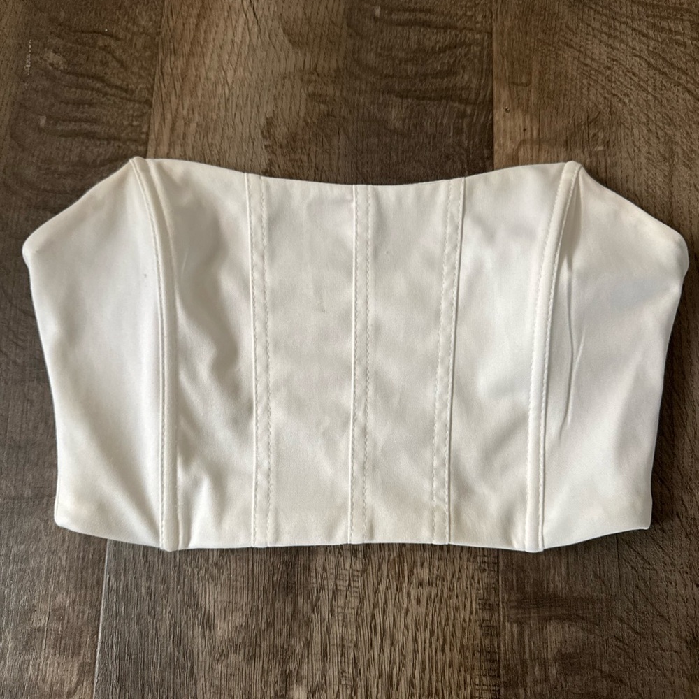 SHEIN corset tank top white